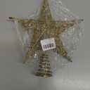 Christmas Tree Toppers Xmas Glitter Gold Hollow Star Treetop Topper for Christmas Tree Decoration. 1