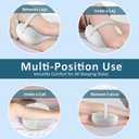 Knee Pillow for Side Sleepers, Memory Foam Leg Pillow for Side Sleeping, Between Legs Pillow for Hip and Back Pain Relief - Side Sleeper Pillow with Breathable Pillowcase and Elastic Strap (Grey & Blue)