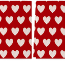 Siilues Valentines Kitchen Towels Set of 2, Red Love Hearts Valentines Day Dish Towels 18x26 Inch Sweet Home Kitchen Decor Drying Dishcloth Anniversary Wedding Decoration Hand Towels