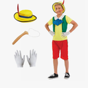 fun shack Puppet Costume for Kids, Fairytale Costumes for Boys, Puppet Costume for Girls Boys, Long Nose Costume, Size M