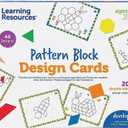 Learning Resources Pattern Block Design Cards, Color Recognition, STEM Toy, Ages 4+ (Medium)