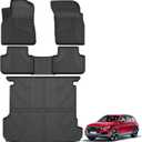 AOMSAZTO Floor Mats & Cargo Liner Fit for 2017-2025 Audi Q7/SQ7 - Custom Fit All Weather TPE Rubber Floor Liners for Audi Q7 1st & 2nd Row & Trunk Mat Full Set Car Mats, Black