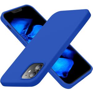 Cordking Designed for iPhone 12 Case, Designed for iPhone 12 Pro Case, Silicone Shockproof Phone Case with [Soft Anti-Scratch Microfiber Lining] 6.1 inch,Klein Blue