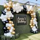 RUBFAC White Balloons 129pcs Different Sizes 18 12 10 5 Inch for Garland Arch, Latex Balloon for Engagement Wedding Anniversary Birthday Party Baby Shower Decoration