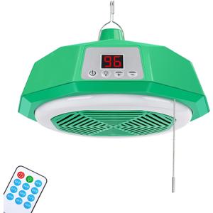 Chicken Coop Heater with Thermostat & Light, 400 Watts Adjustable Fire Proof Chicken Coop Heater For Winter, Heat Lamp Warmer Fan include Remote Control, For Poultry Dog Cat Rabbit