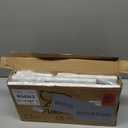 Fldofaves Dog Gate - 18"-45" Adjustable Extra Wide Metal Baby Gate to Step Over, 10" Tall Small Pet Gate with 3 Extension Kits, Pressure Mounted for Doorways & Stairs (White)