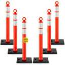 HiGiant 6 Pack 42" Traffic Delineator Posts, Tall Cones for Parking
Detachable Base Stores Easily; Reflective Strips Improve Visibility; Crash resistant PE Body; Top Carry Ring Aids Moving.