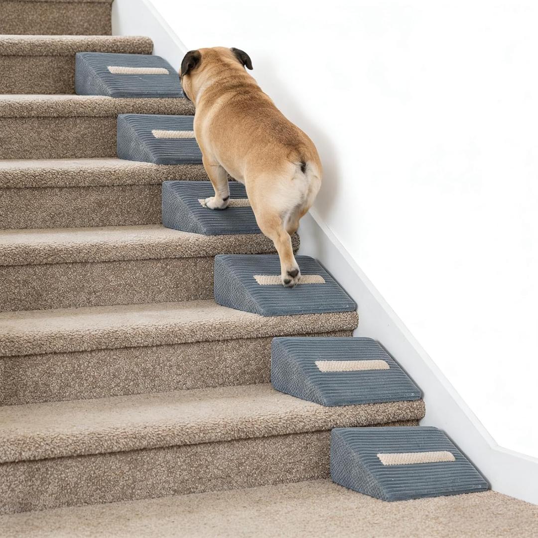 Foam Dog Ramp for Stairs, Low-Impact Climbing Dog Stairs for Senior Dogs