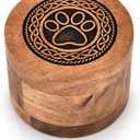 Kimona Dog Urn Wooden Pet Memorial Keepsake Cremation Urns for Ashes Pet Urn Wood Keepsake Box Urns for Cat Dogs Ashes (3.5" x 3.5" x 2.5")