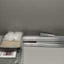 Portable Clothes Closet Rolling Door Wardrobe with Hanging Rack Non-Woven Fabric Storage Organizer with Three Drawer Boxes No-Tool Assembly - 35.4 x 17.7 x 67.0  (Gray)