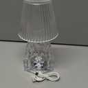 LOZNDA Waterproof Shower Lamp, Rechargeable Bathroom Lamp with RGB, Cordless Crystal Table Lamp, Dimmable Crystal Bedside Night Light for Bathroom Bedroom