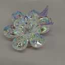 Movdyka Crystal Lotus Flower Decor Purple Butterfly Gifts for Women Blown Glass Figurine Reflection Ornaments Sparkle Lotus Flower Statue Home Decor