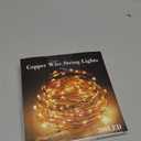 Twinkle Star 200 LED 66 FT Copper Fairy String Lights 8 Modes LED, USB Powered with Remote Control for Christmas Tree Wedding Party Home Decoration, Warm White