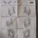  Raised Garden Bed with Trellis, Wood Planter Box w/Hanging Roof, Drainage System, Elevated Garden Box for Climbing Vine, Outdoor Planter w/Trellis for Patio Balcony, 44" x 14" x 45"