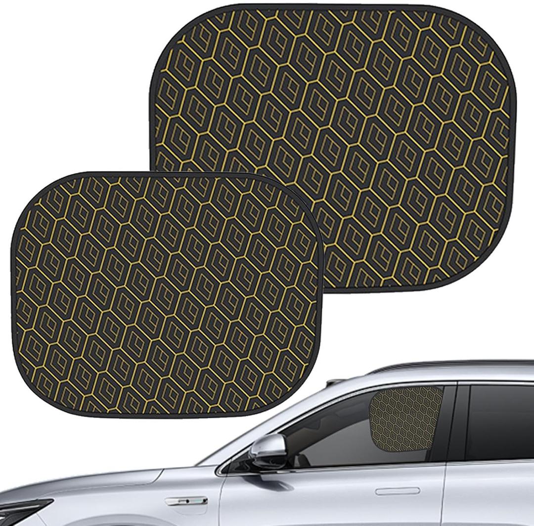 2Pcs Side Automotive Window Sunshades Car Window Sun Blocker Static Cling Uv Blocker for Sedan Rv Truck Road Trip Haves (Back Row)