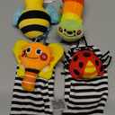 Infinno Baby Wrist Rattle Socks and Foot Finder Set, Perfect Baby Toys for 0-12 Months Newborn Boys and Girls As Shower Gifts, Garden Bug Series