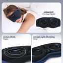 MUSICOZY Sleep Mask with Bluetooth Headphones, 3D Wireless Sleeping Eye Masks, Bluetooth Eye Masks 14-Hour Playtime, Ultra-Soft Breathable, Perfect for Side Sleepers, Women Men(Ocean Blue)