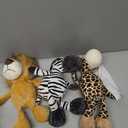 Zhanmai 6 Pieces Safari Stuffed Animals Plush Jungle Animal Toys Set for Boys Girls, Lion Elephant Zebra Giraffe Tiger Monkey for Animal Themed Parties Student Award, 11.8 inches