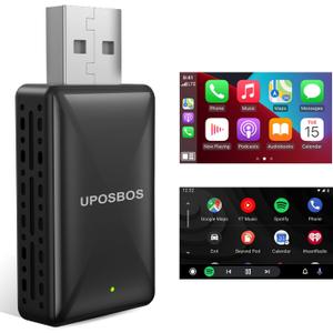 Android Auto Wireless Adapter/Wireless CarPlay Adapter 2 in 1 Plug & Play Car Dongle Converts Wired to Wireless Carplay Fit for OEM Wired Carplay,5.8Ghz WiFi Fast Auto Connect & Online Update
