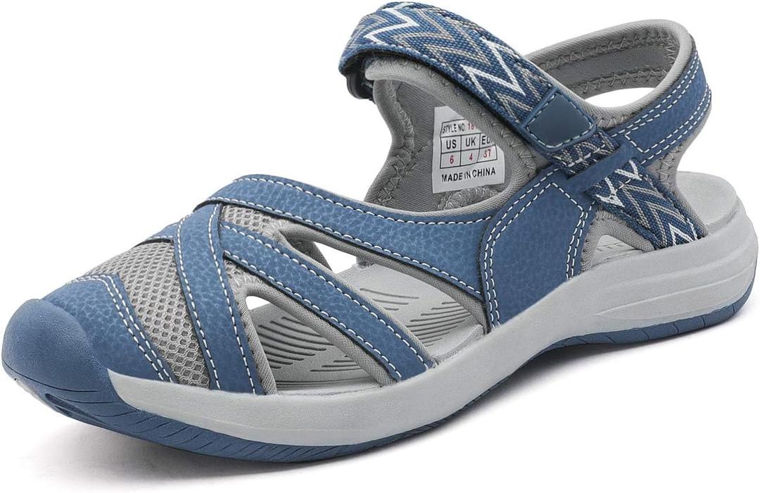 DREAM PAIRS Womens Hiking Sport Sandal, Dark/ Blue-8.5 (181103L)