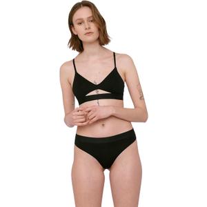 Organic Basics Women's Soft Touch Thong Underwear (XX-Large, Black)