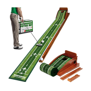 Putting Green Indoor Golf Putting Mat – Easy to Assemble with Automatic Ball Return, Wrinkle-Free Close to Real Green Speed, Suitable for Office, Recreation Room, Patio – Ideal Gift