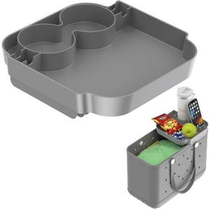 KMOUANTS Beach Bag Tray Holder Compatibility with Bogg Bag and Simple Modern Large BeachBag Beach Bags for Beach Bag Accessories (Color:Grey)