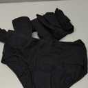 INNERSY Womens Underwear Cotton Hipster Panties 6-Pack, Large, Black