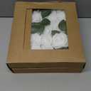 Ling's moment Artificial Flowers 50Pcs White Roses Decor w/Stems,3" DIY Foam Floral for Wedding Bouquet/Centerpieces, Outdoors Party Backdrop, Room/Table, and Garden/Pot Decorations