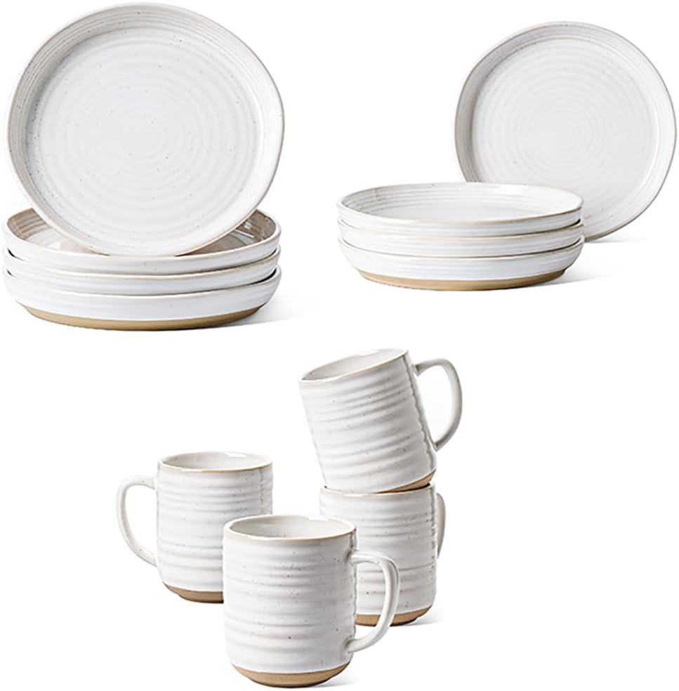 Kitchen Set 4 8 inch Plates, 4 10 inch Pasta Plates, 1 Mug