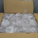 OTOB 40 Pack Stemless Plastic Wine Glasses 14 OZ Origami Ripple Unbreakable Wine Cups, Reusable Disposable Whiskey Champagne Glass, Shatterproof Cocktail Cups for Home Party Wedding Bar, Gold Rim