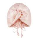 OLESILK Silk Bonnet for Sleeping Women: 100% Mulberry 22 Momme Silk, Adjustable Fit for Night Hair Care, No Frizz for Curls, Pink (One Size)