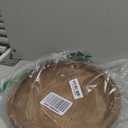 Handmade 12 Inch Decorative Tray, Small Beaded Tray Coffee Table Decor, Warm Brown Round Wooden Tray for Coffee Table, Dining Room Table Entryway and Living Room Table