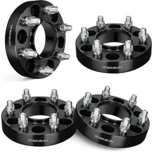 EVIL ENERGY 6x135 Wheel Spacers 1.25 inch Compatible for F150 2015-2024, 6x135 mm Hubcentric with Lip 6 Lugs 87.1 mm Hub Bore M14x1.5 Studs Black