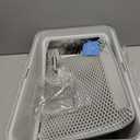 Stainless Steel Litter Box | XL Enclosed Cat Litter Boxes with Lid for Big Cats | High Sided, Anti-Urine Leakage | Non-Stick Bottom & Includes Litter Mat & Metal Scoop