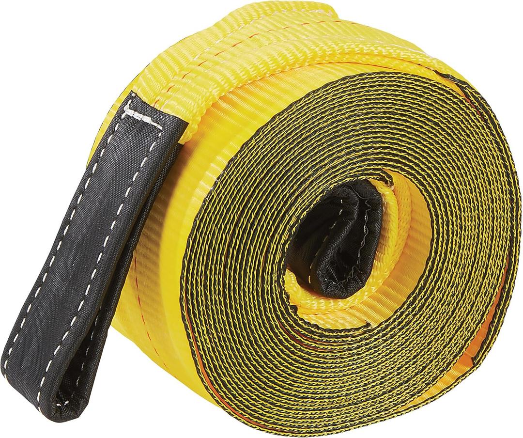 Ultra-Tow 4in. x 30ft. Tow Strap, 20,000-Lb. Breaking Strength, 6,666-Lb. Working Load, Yellow