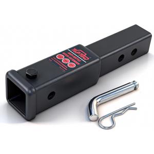 TOPTOW Trailer Hitch Extender, Fits for 2 inch Hitch Receiver, 7-inch and 8 1/2-inch Extension Length, with 5/8 inch Hitch Pin and Clip, Anti-Rattle Bolt Included