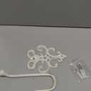 Sungmor Vintage Cast Iron Toilet Paper Holder - Wall Mounted Rustic Bathroom Tissue Holder with White & Gold Finish, Decorative Accent for Farmhouse, Victorian Dcor, Heavy Duty Metal Scroll Design