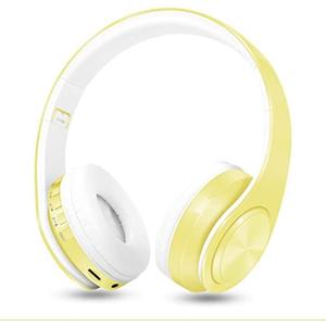 RAT TAIL V5.0 Bluetooth Headphones Over-Ear, Foldable Wireless and Wired Stereo Headset Micro SD/TF, FM for Cell Phone,PC,Soft Earmuffs &Light Weight for Prolonged Wearing (Yellow)
