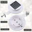 Yinder 24 Pcs Gutter Light Solar Powered, Outdoor Fence Light, White