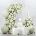PartyWoo Sage Green Balloons 120pcs Different Sizes of 18 12 10 5 Inch Dusty Boho Green Latex Balloon Arch Kit for Wedding Birthday Dinosaur Jungle Golf Football Theme Party Decorations Green-F32
