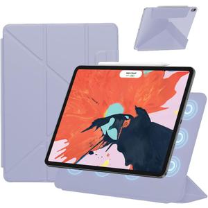 Socedeep for iPad (A16) 11th Generation Cover 11-inch 2025, Y Fold Magnetic iPad 10th Generation 10.9-inch 2022 Multi-Angle Stand Case with Hidden Pencil Holder (Lavender Grey)