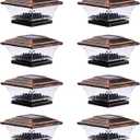 HUYIENO Solar Post Cap Lights Outdoor LED Lighting Deck Fence Cap Light Two Light Modes Warm White/Bright White Suitable for 4x4 Wooden Posts (Brushed Copper, 8pk)