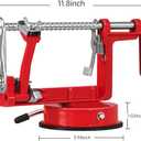 Apple Peeler Slicer Corer with Stainless Steel Blades and Powerful Suction Base for Apples Pears Potatoes(Red)