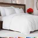 Duvet Cover Full Size Set - Extra Soft Full Duvet Cover 80" x 90" with 2 Pillow Shams - Hotel Luxury, Easy Care and Fade Free w/ Zipper Closures & Ties - All Season, Comfy, Cozy & Breathable (White) (01 - White (No Comforter))