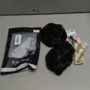 BARSDAR 2 PCS Black Messy Bun Hair Piece - Elastic Black Messy Bun Scrunchie for Women - Natural Looking Thick Soft Synthetic Large Fluffy Updo Hair Extensions Chignons Scrunchie Hairpieces Daily