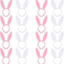 16 Pieces Easter Bunny Ear Headband Soft Cute Plush Rabbit Ears Headband for Kids Adults Easter Cosplay Party Favors (Pink, White)