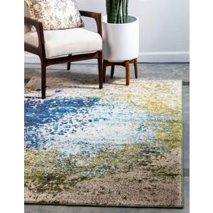 Unique Loom Estrella Collection Abstract, Modern, Light Colors, Distressed Area Rug, 6 ft x 9 ft, Blue/Beige Unique Loom Estrella Collection Abstract, Modern, Light Colors, Distressed Area Rug, 6 ft x 9 ft, Blue/Beige