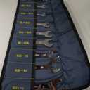 Super-Thin Open End Wrench Set, 9-Piece SAE, 1/4" to 1-1/16", Chrome Vanadium Steel With Mirror Polish, Ultra-Slim Wrench Set with Rolling Pouch