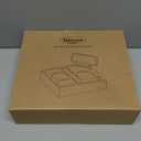 Couch Cup Holder Tray, Handy Silicone Bamboo Couch Caddy with Rotatable Phone Holder for Bed Car Seat Organizer, Waterproof Anti-Spill Sofa Cup Holder for Snacks Beverage Remote (White) (11.5*10*3 IN)